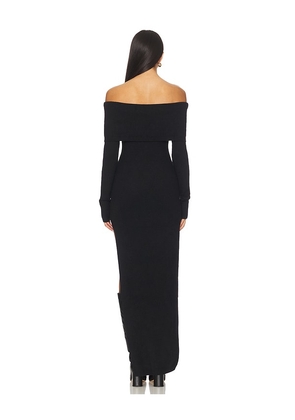SEVEN WONDERS Barly Off Shoulder Maxi Dress in Black. Size M. Also in XS, S, L.