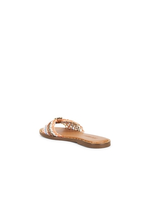 Steve Madden Dipsy Sandal in Coral. Size 6. Also in 6.5, 7, 7.5, 8, 8.5, 9, 9.5, 10.