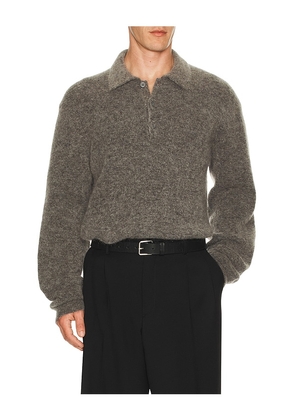 Sunflower Mohair Polo in Grey. Size S. Also in XL/1X.
