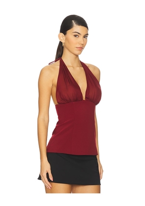 Stone Cold Fox x REVOLVE Bryce Top in Wine. Size M. Also in S, L, XL.