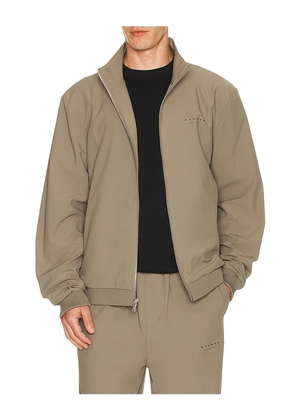 Stampd Nylon Track Jacket in Brown. Size M. Also in S, L, XL/1X.