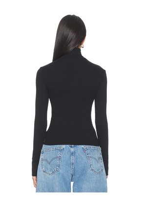 perfectwhitetee Hayden Turtleneck Top in Black. Size M. Also in S, L, XL.