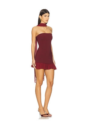 Stone Cold Fox x REVOLVE Alice Mini Dress in Burgundy. Size L. Also in M, XL.