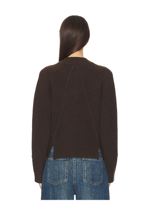 Rag & Bone Bridget Mock Neck Cardigan in Brown. Size S. Also in XS, M.