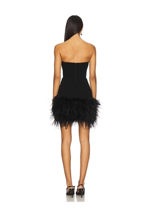 SANS FAFF Posey Mini Feather Dress in Black. Size M. Also in XS, S, L.