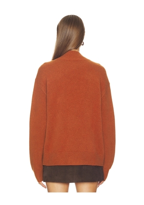 SRG Doris Cashmere V-neck Sweater in Rust. Size S. Also in XS, M, L, XL.