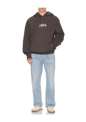 Rhythm Dos Soles Fleece Hoodie in Black. Size M. Also in S, L.