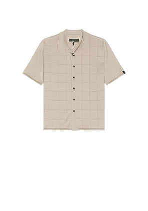 Rag & Bone Window Pane Dalton Knitted Shirt in Brown. Size M. Also in S, XL/1X.