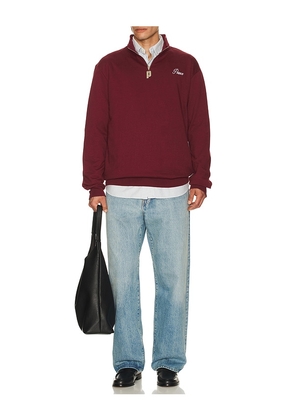 Prince Tennis Fleece Quarter Zip Pullover in Burgundy. Size M. Also in S, L, XL/1X.