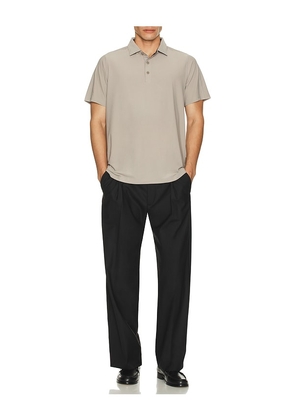 Rhone Regatta Pique Polo in Taupe. Size S. Also in M, XXL/2X.