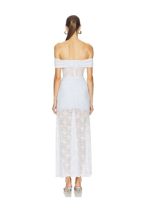 Runaway The Label Vaneya Lace Maxi Dress in Blue. Size M. Also in S, XS.