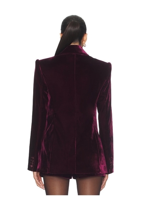 retrofete Reffie Velvet Blazer in Burgundy. Size M. Also in XS, S, L, XL.