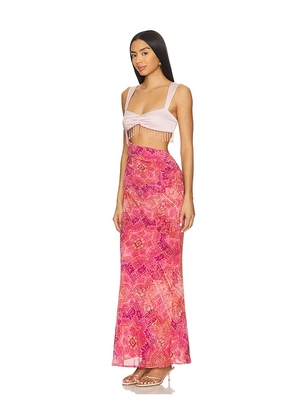 Runaway The Label Alzona Maxi Dress in Pink. Size M. Also in L, S, XS.