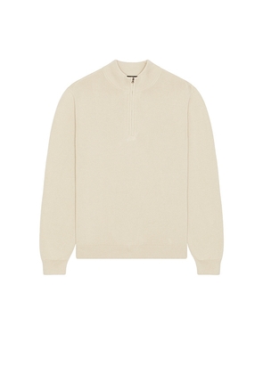 Rhone Commuter 1/4 Zip Sweater in Cream. Size XL/1X. Also in S, M, L.