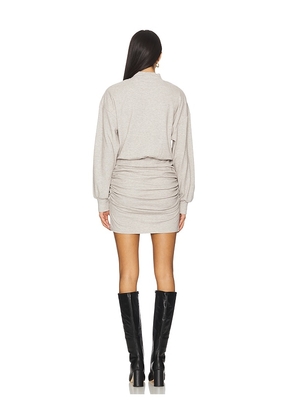 Susana Monaco Fleece Mock Gathered Dress in Tan. Size S. Also in XS, M.