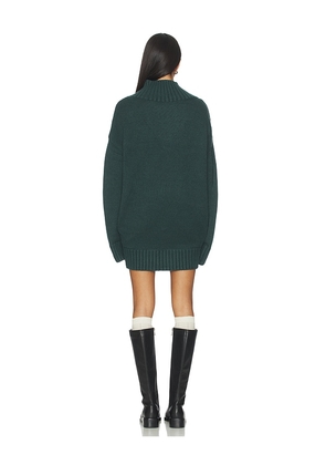 SEROYA Dessa Chunky Sweater Dress in Dark Green. Size M. Also in L, S, XS, XXS.