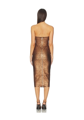 retrofete Charlize Dress in Brown. Size M. Also in XS, S, L.