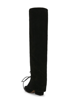 Paris Texas Jane Fold Over Lace Up Boot 100 in Brown. Size 38. Also in 37.5, 38.5.
