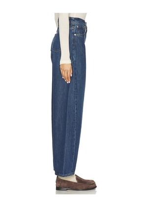7 For All Mankind Twisted Bonnie Horseshoe Jeans in Blue. Size 29. Also in 32, 34.