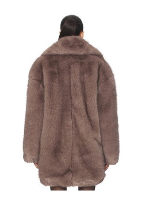Ronny Kobo Fonzee Coat in Taupe. Size M. Also in XS, S, L.