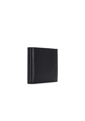 Polo Ralph Lauren Burnished Leather Billfold Wallet in Black.