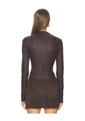 SRG Ethan Top in Chocolate. Size S. Also in M, L.