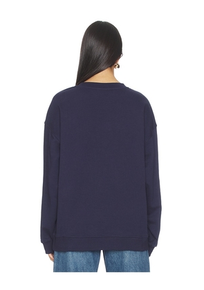 The Wild Collective Cowboys Oversized Crew Pullover With Crystal Rock in Navy. Size S. Also in XS.