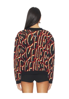 The Wild Collective Chiefs Cropped Cardigan in Black,Red. Size S. Also in XS.