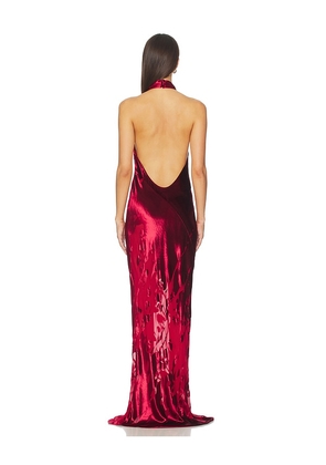 The Sei Halter Bias Gown in Red. Size 10. Also in 0, 6, 8.