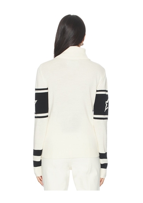 Perfect Moment Apres Sweater in White. Size M. Also in XS, S, L, XL.