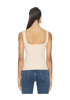 SNDYS Cleonie Tank Top in Beige. Size M. Also in L, XXL.