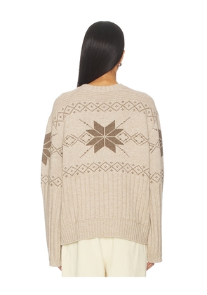 Tularosa Sammara Fair Isle Sweater in Tan. Size M. Also in XS, S, L.