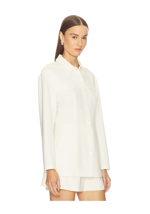 Theory Sculpted Seam Shirt in Ivory. Size M. Also in L.