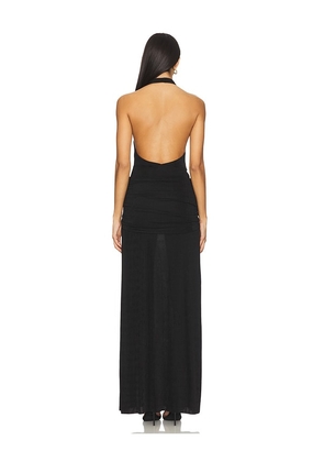 SEROYA Mada Maxi Dress in Black. Size M. Also in L, S, XL.