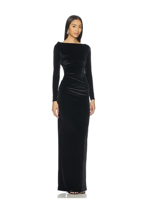 retrofete Taegan Velvet Dress in Black. Size S. Also in XS, M, XL.