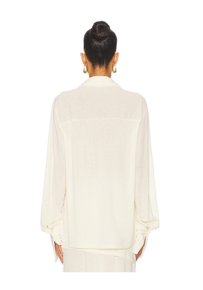 SNDYS Kalea Shirt in Ivory. Size L. Also in M, XL, XS.