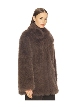Sanctuary Carmen Fur Coat in Brown. Size M. Also in S, XS, L.