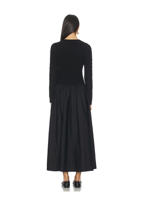 Polo Ralph Lauren Cable Knit Poplin Dress in Black. Size L. Also in XL.