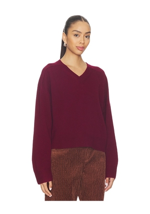 Sold Out NYC The Cashmere V-Neck in Burgundy. Size M. Also in XS, S, L.