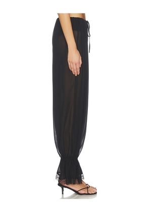 superdown Nara Sheer Balloon Pant in Black. Size M. Also in XS, XXS, S, L, XL.