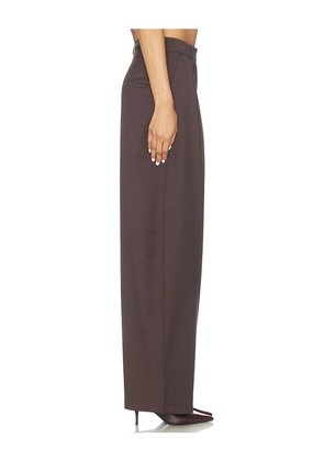 REMAIN Cocoon Suiting Pants With Pleats in Brown. Size 36. Also in 34, 38.