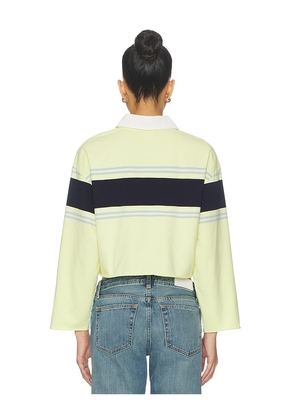 RE/DONE Cut Off Rugby Polo Top in Yellow. Size M. Also in S, L.