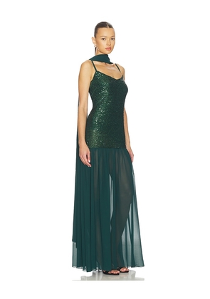 Show Me Your Mumu Dalia Maxi Dress in Dark Green. Size M. Also in XS, S, L.