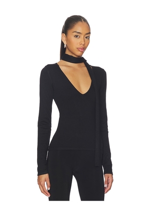 SNDYS Kimmy Knit Top in Black. Size M. Also in S, XS, L, XL, XXL.