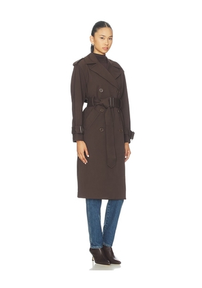 Susana Monaco Double Knit Trench Coat in Chocolate. Size S. Also in M, XL.