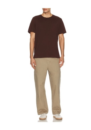 PAIGE Sorden Crew Neck Tee in Burgundy. Size S. Also in L, M, XL/1X, XXL/2X.