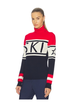 Perfect Moment Schild Sweater in Navy,Red. Size M. Also in XS, S, L, XL.