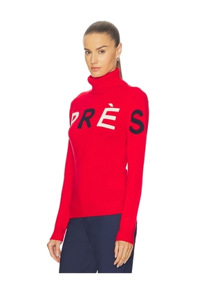 Perfect Moment Apres Sweater II in Red. Size M. Also in XS, S, L, XL.