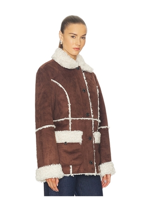 Tularosa Laura Reversible Jacket in Brown. Size M. Also in XXS, XS, S, L, XL.