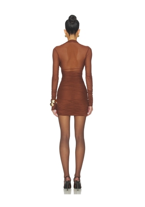 SEROYA Moxey Dress in Brown. Size M. Also in L, S, XL, XS.